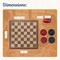WE Games Old School Red and Black Wooden Checkers Set -12 in.